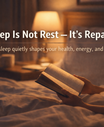Sleep is not rest, it is repair – a lifestyle habit for better health