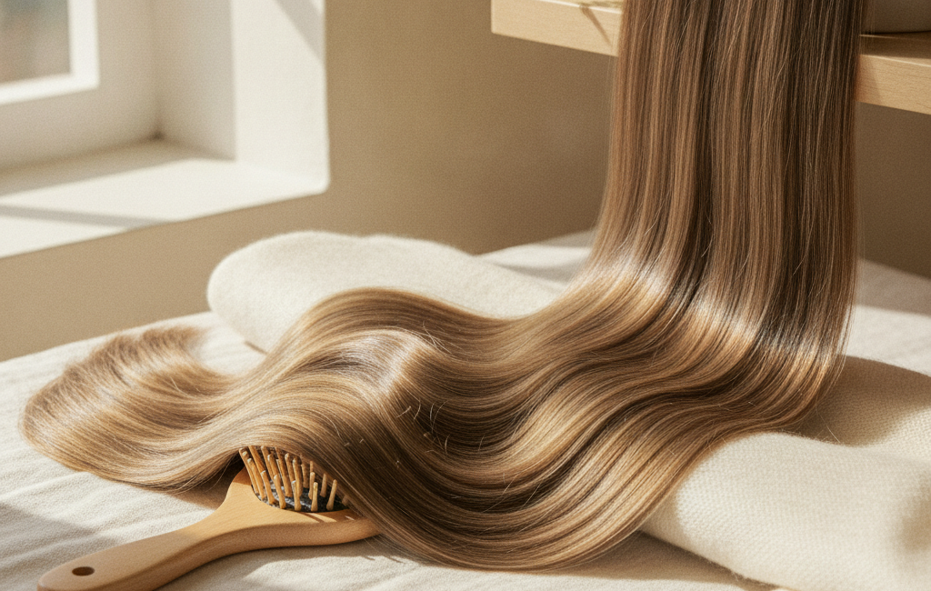 Healthy hair strands representing evidence-based hair growth and hair loss guide