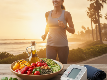 Heart health habits: exercise, Mediterranean diet and blood pressure monitoring