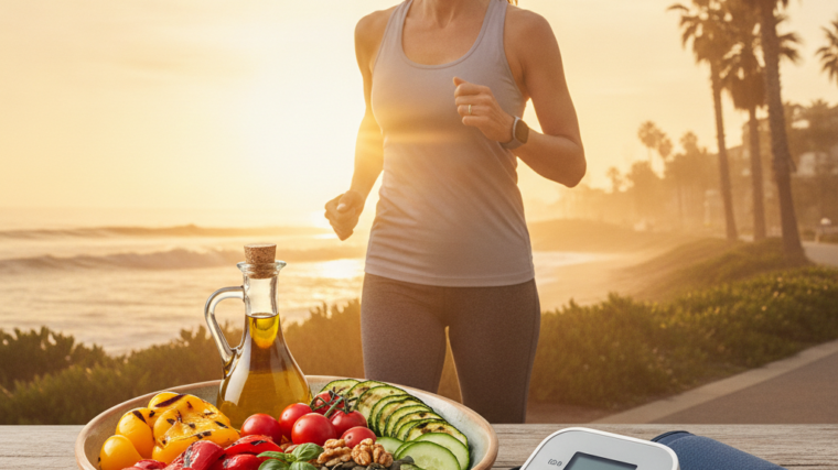 Heart health habits: exercise, Mediterranean diet and blood pressure monitoring