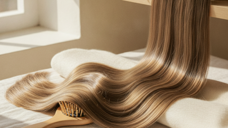 Healthy hair strands representing evidence-based hair growth and hair loss guide