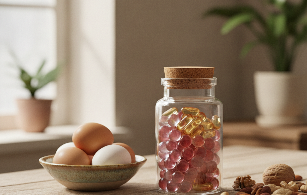Biotin supplements and biotin-rich foods like eggs and nuts